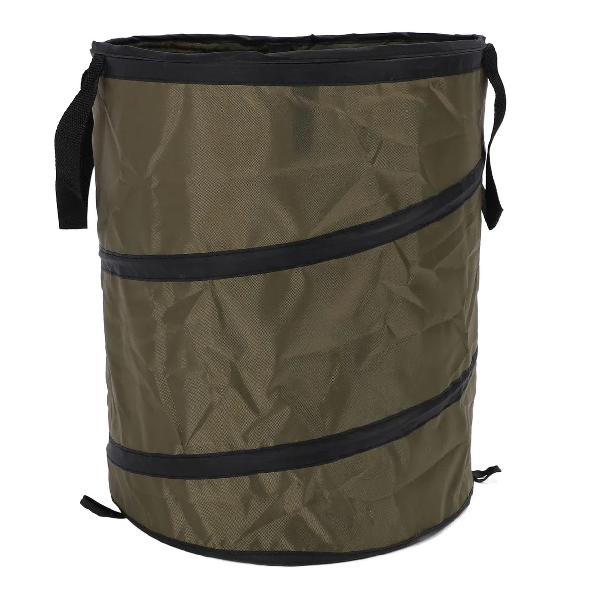 37L Mittelgroße Camping -Mülldose mit Großer Kapazität, Faltbarer Rasenblatt -Müllsack, Tragbarer Picknick -Lagerbehälter Im Freien für Garten, Oxford -Stoff, 37L (Dunkelgrün)
