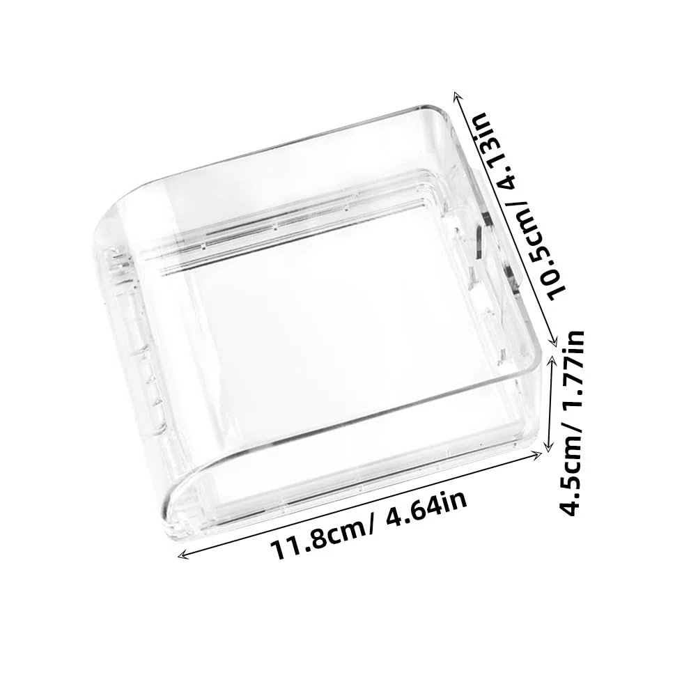 SOLUSTRE 10 Stück Baby-Sicherheits-Steckdosengehäuse, wasserdicht, durchsichtiger Kunststoff, Außensteckdosenabdeckung, Wandsteckdosen-Spritzschutz für Küche, Badezimmer, Außenbereich