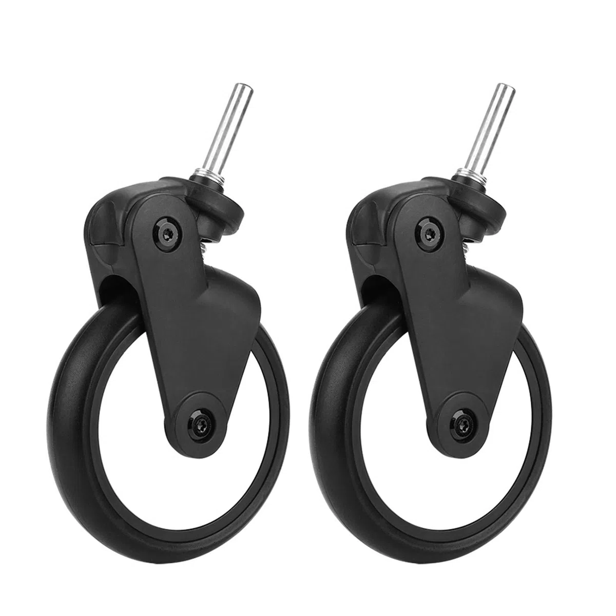 Voluxe Kinderwagenrad, Kinderwagenradzubehör 360-Grad-Drehung für Kiddopotamus für Yoya für Chbaby für Yoyo(A Pair of Front Wheels, 12)