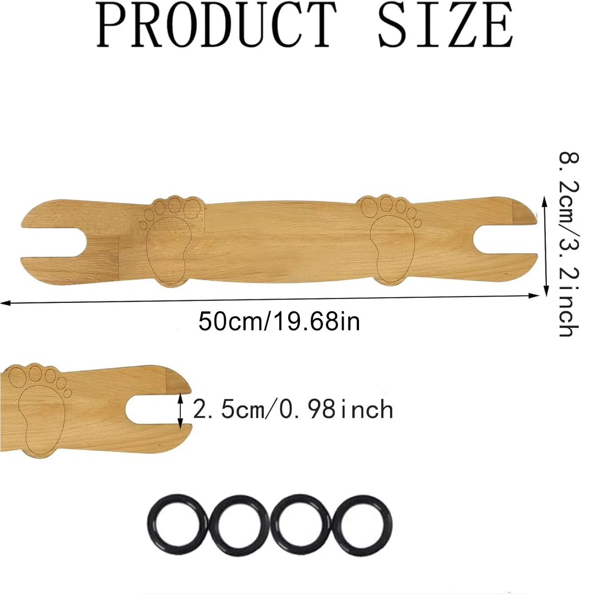 Hochstuhl-Fußstütze, rutschfeste Fußstütze aus Holz, ergonomischer Babybedarf, Kinderzimmermöbel für Kleinkinder, Essen, Essen und Komfort, 50 x 8,2 cm