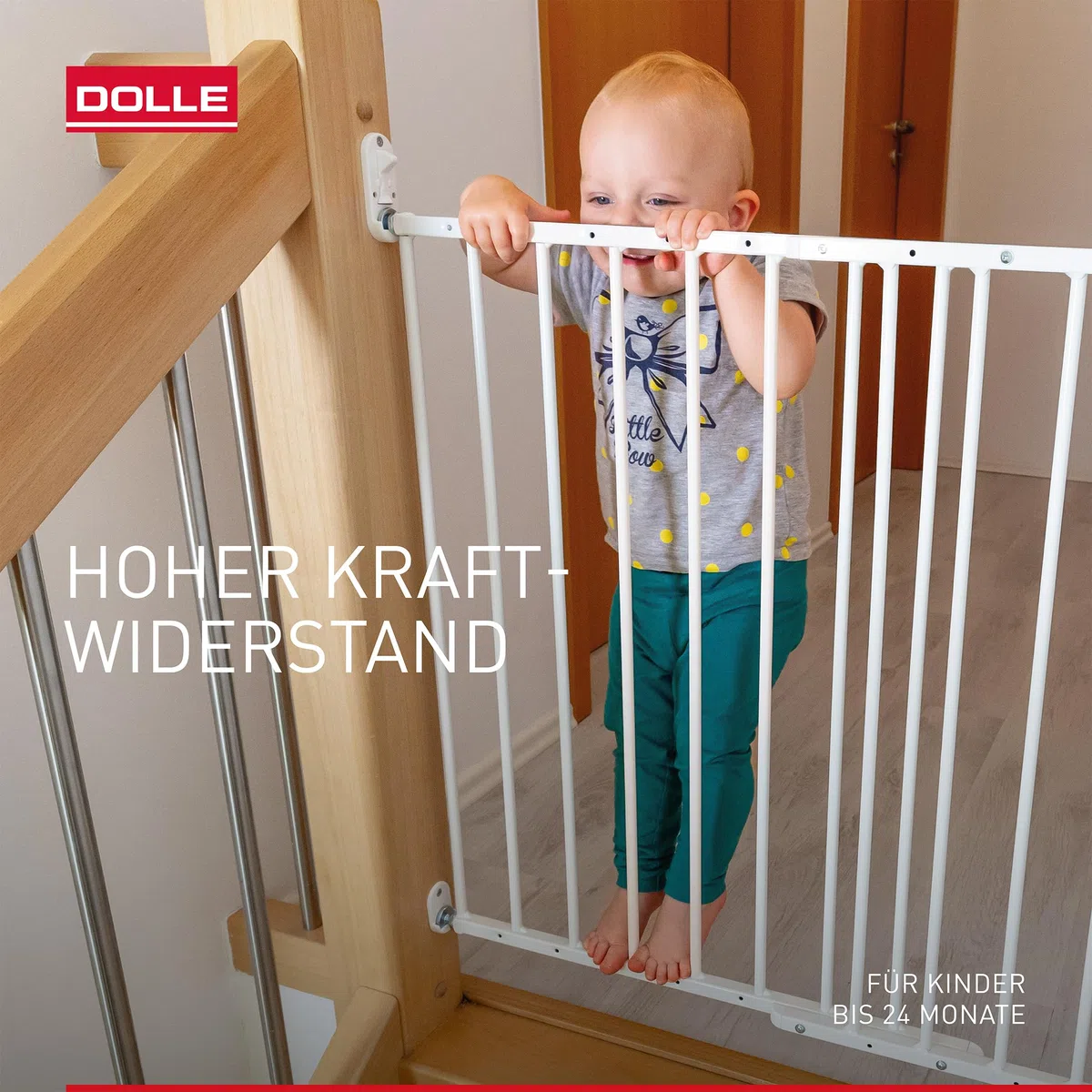 DOLLE Treppenschutzgitter Metall schwarz Breite 62,5-106,8 cm Einhand-Sicherheitsverschluss