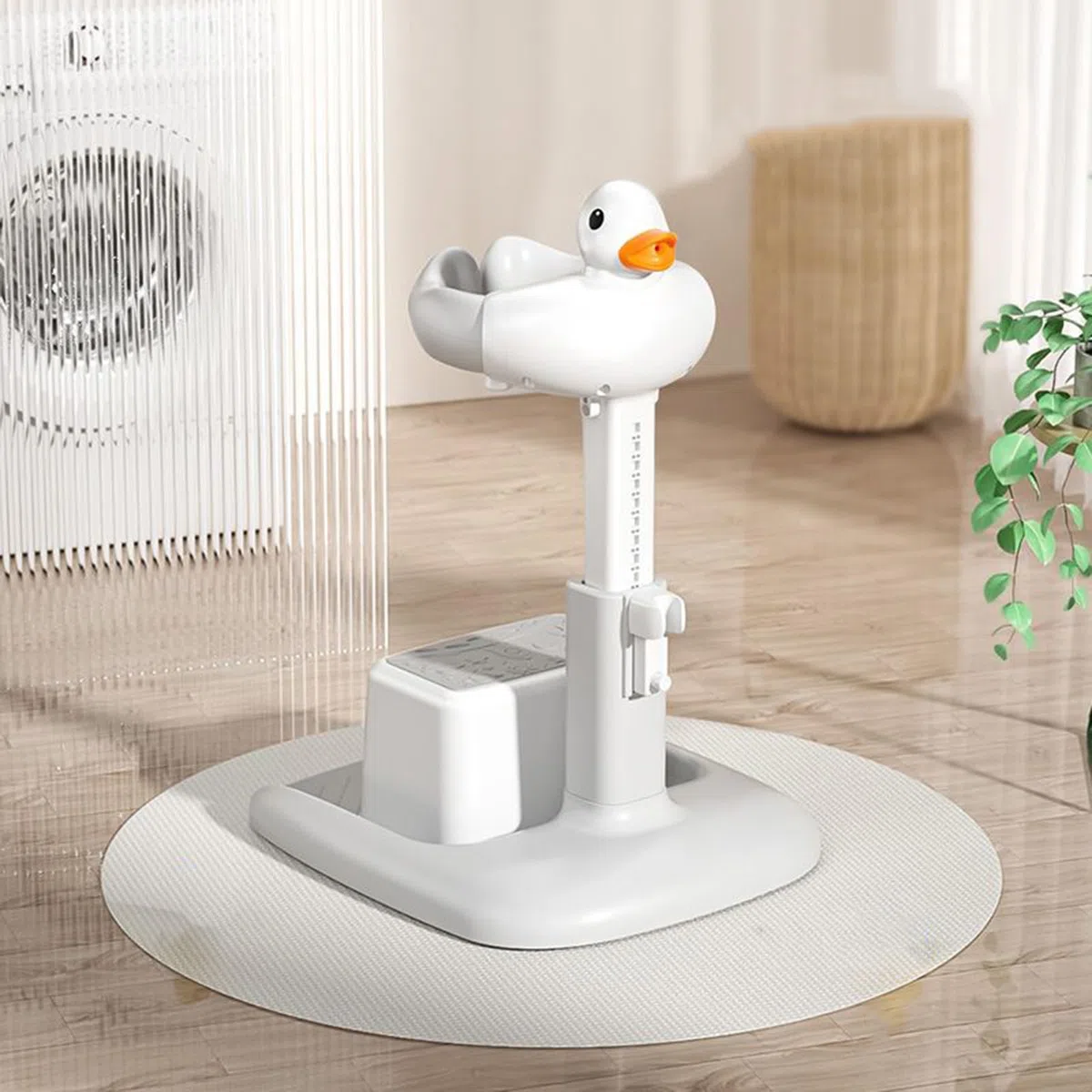 Dusche Standing Support - 46x40x55cm, ohne Schleifrohr, tragbare Höhenkontrollbasis, faltbare Waschhilfseinheit | Ideal für Neugeborene Pflege Badezimmer-Set Babyzimmer Kleinkinder Rohrhalter u