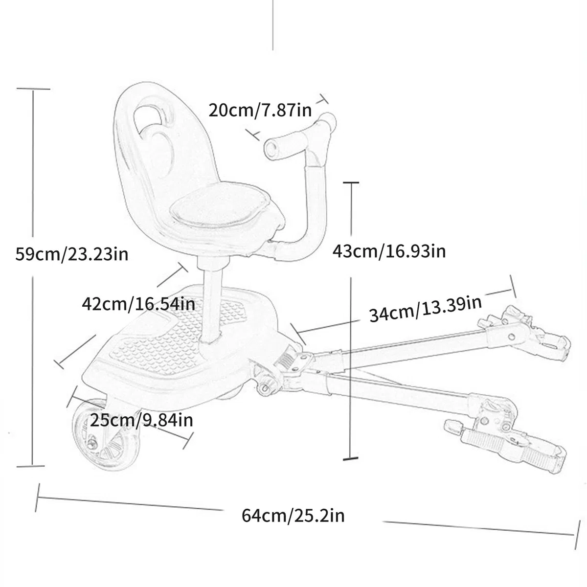 Praktisches Kinderwagen Zubehör Praktische Befestigungs Stehplatte Bietet Ihrem Kind mehr Platz zum mit dem Pedal Adapter