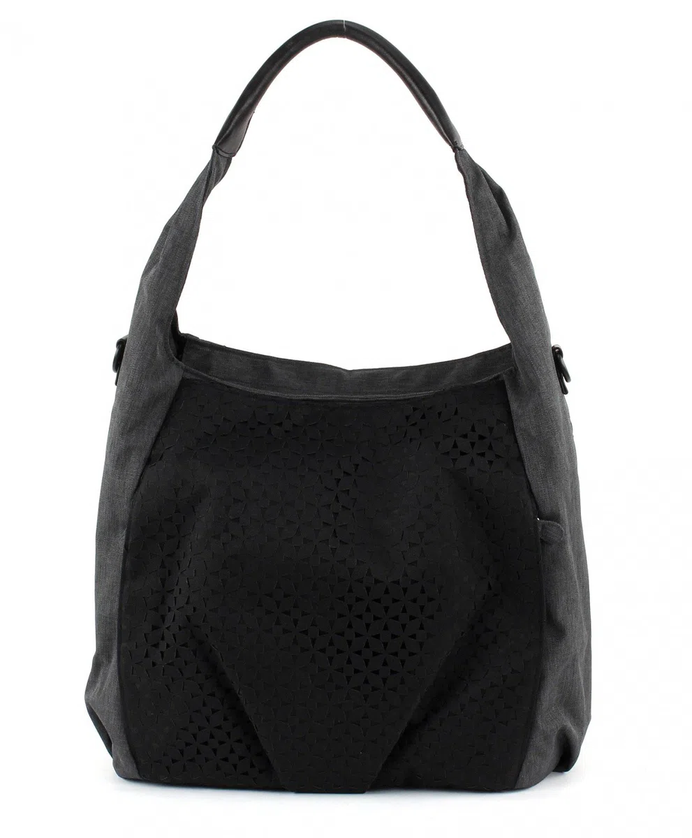 LÄSSIG Baby Wickeltasche Babytasche Stylische Tasche inkl. Wickelzubehör/Casual Hobo Bag Black