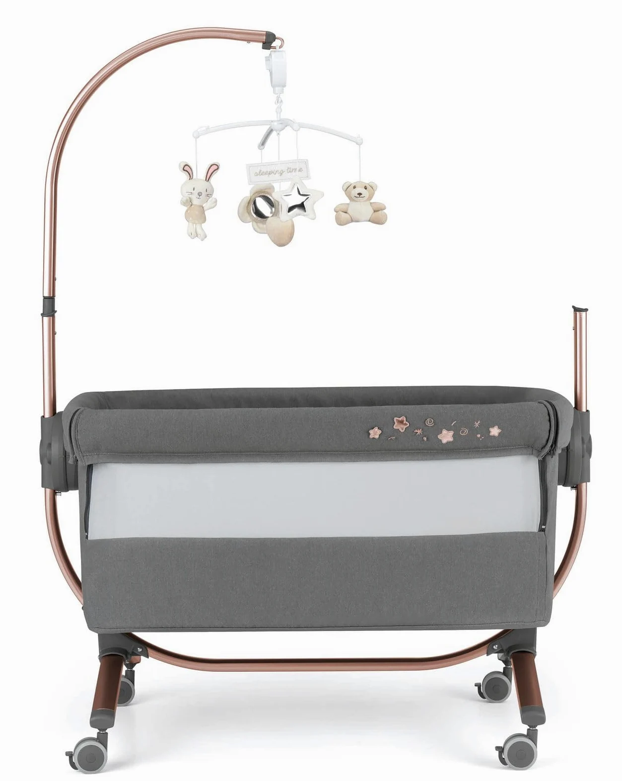 Babybett Cam Anthrazit Sterne Rahmen Bronze Var.163