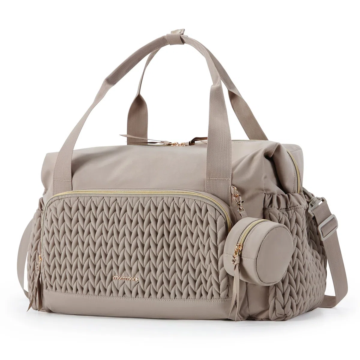 mommore Wickeltasche, geräumige Reise-Wickeltasche, Kliniktasche für die Geburt, Babytasche mit Schnulleretui