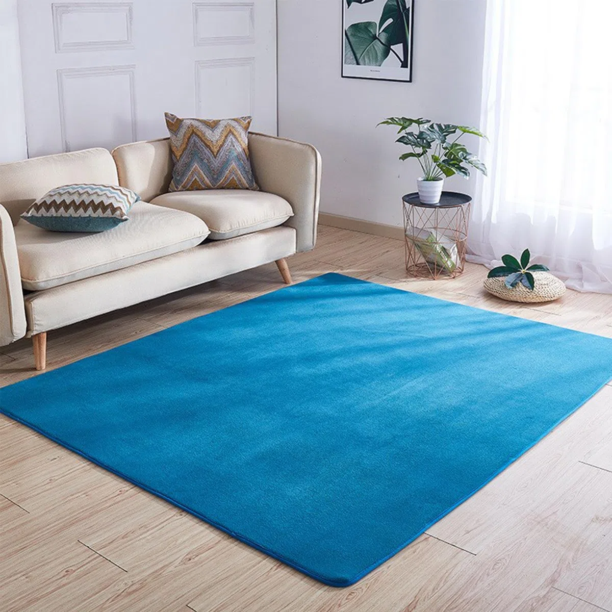 Krabbelmatte Baby und Spielmatte 3 cm Dicke Spielteppich rutschfest Krabbeldecke für Kleinkinder Babyzimmer Teppich Kinderteppich Kinderzimmer Mädchen Jungs Korallensamtteppich 160 x 160 cm
