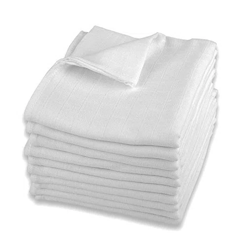 50 Stück - Stoffwindeln Stoffwindel Windeln Windel Mullwindeln Spucktücher 80x80cm WEISS