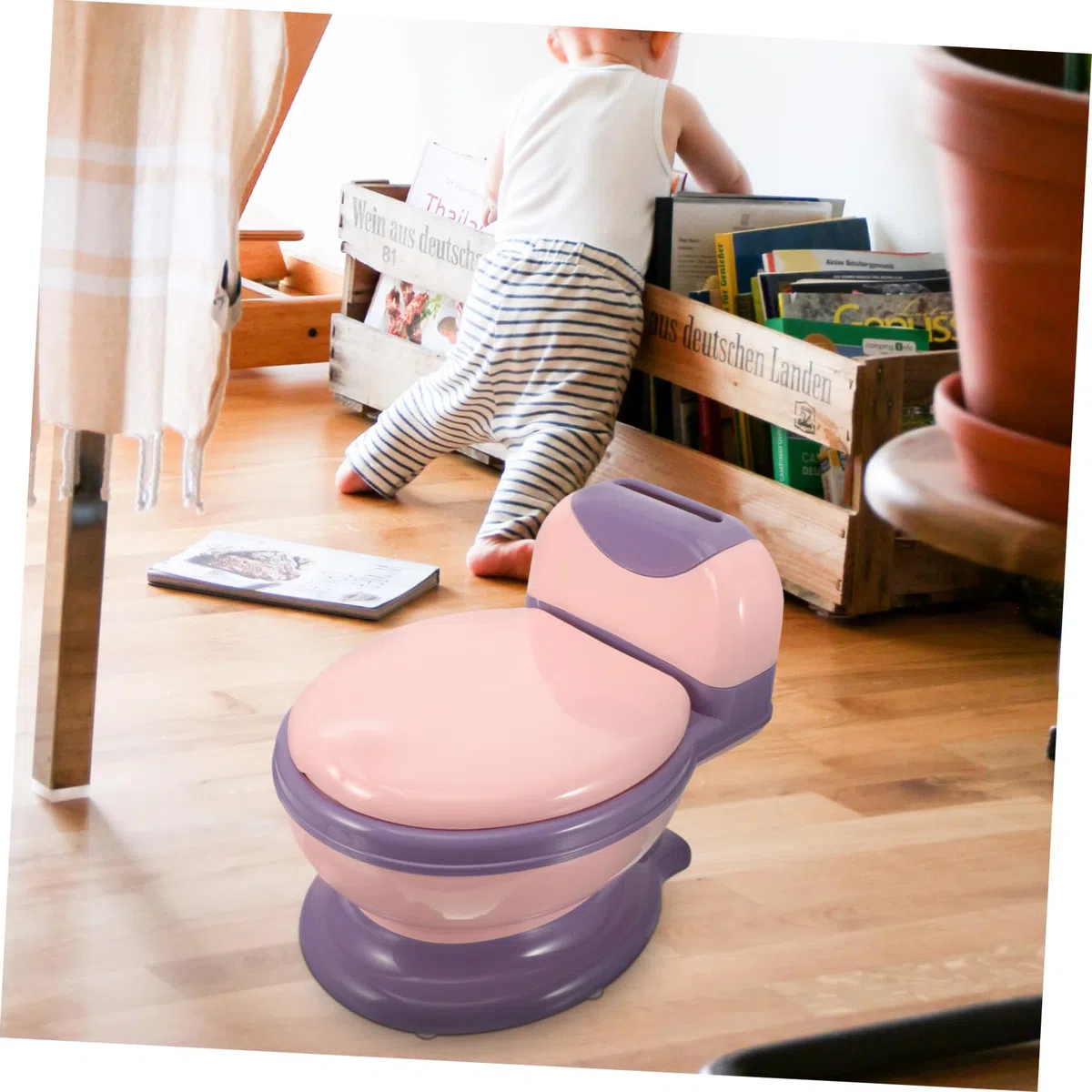DOITOOL Kleinkindtoilette Realistisches Töpfchen Für Jungen Mädchen Tragbar Mit Herausnehmbarem Einsatz Für Töpfchentraining Zu Hause Und Unterwegs