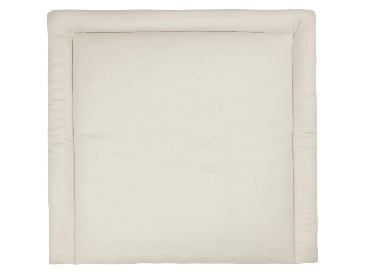 KraftKids Wickelauflage in Leinen Natur Braun, Wickelunterlage 85x75 cm (BxT), Wickelkissen