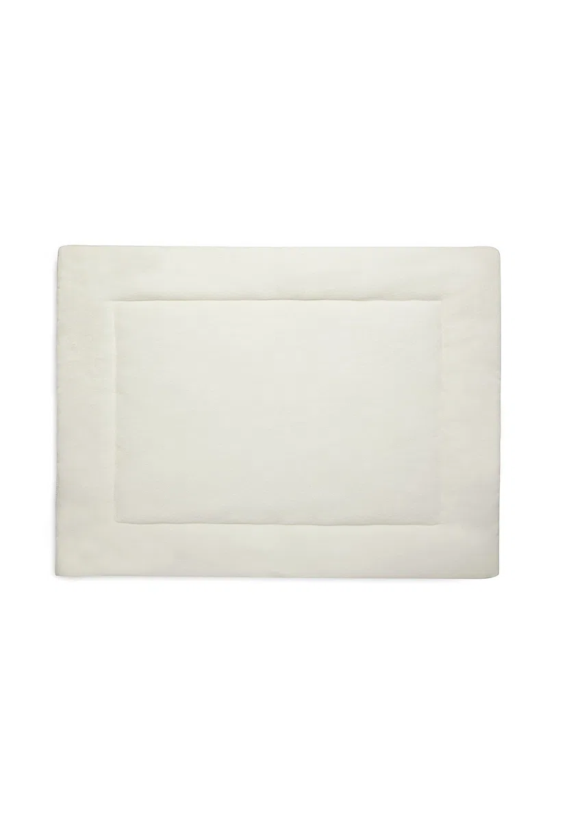 Jollein Krabbeldecke für Baby - Basic Knit, Ivory - Laufgittereinlage - 75x95 cm - Spieldecke Baby - Elfenbeinfarben