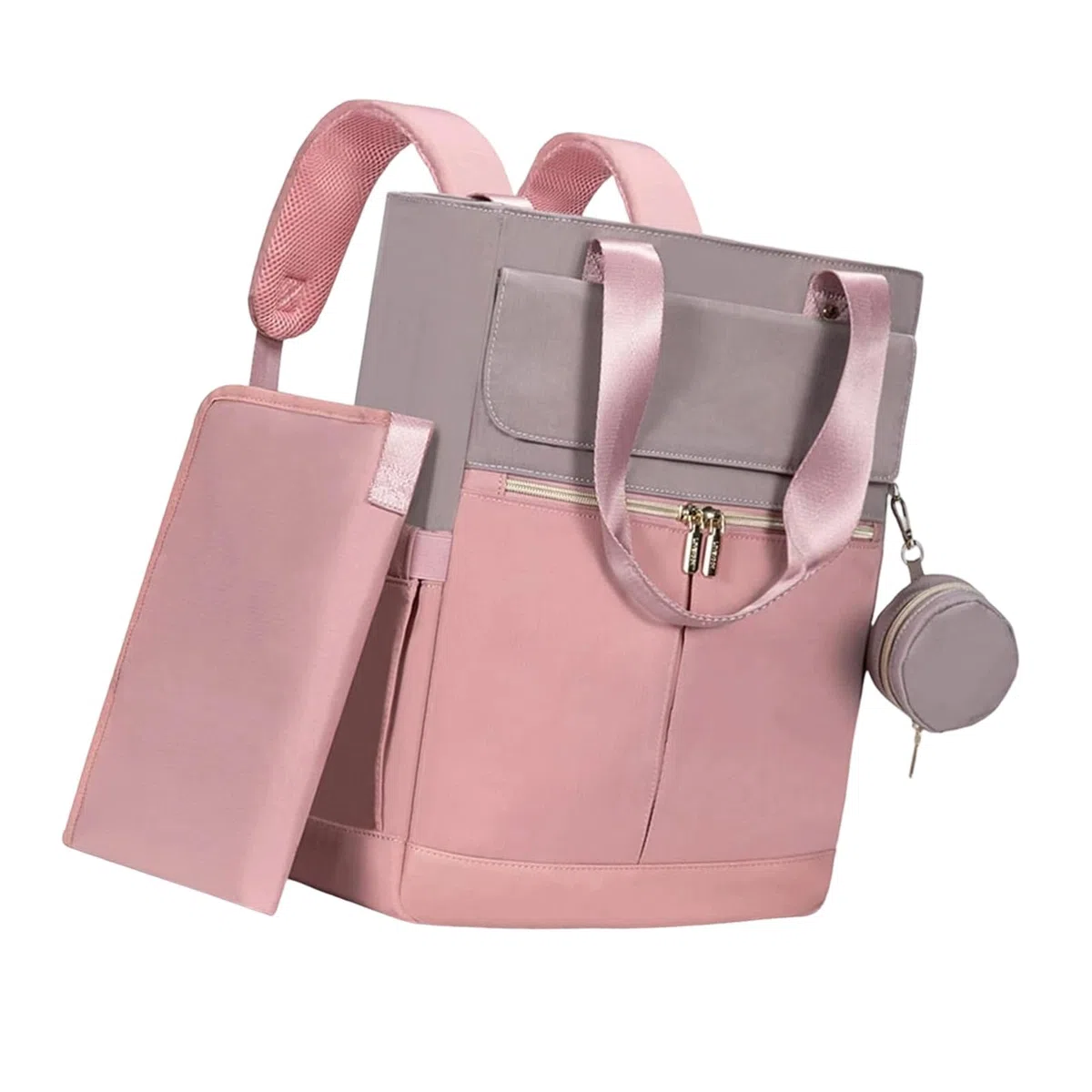 Leichte Wickeltasche mit Schnellorganisation, Polyestergewebe und Schultergurtoptionen für aktive Familien Wickeltasche mit großem Fassungsvermögen