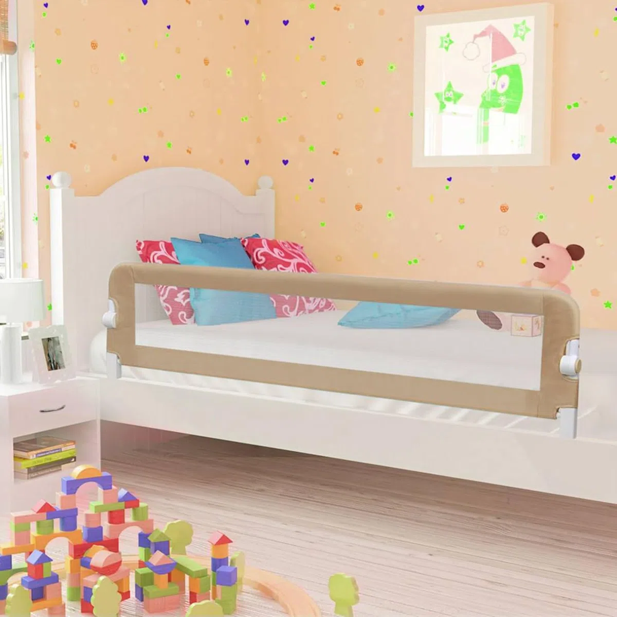Gecheer Bettlaken 60 x 120 cm, Spannbettlaken für Babys, 60 x 120 cm, Barriere für Kinderbett, Taupe, 180 x 42 cm, Polyester