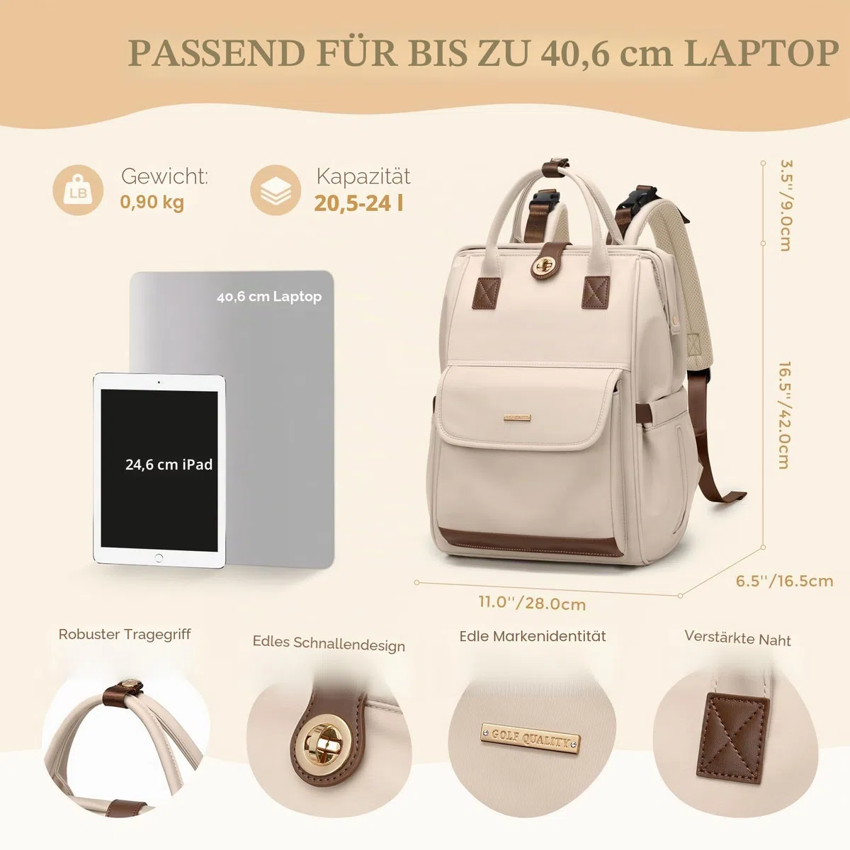 Wickeltasche, Rucksack, multifunktional, wasserabweisend, mit Haken, lässige Wickeltasche zum Aufhängen für Mütter