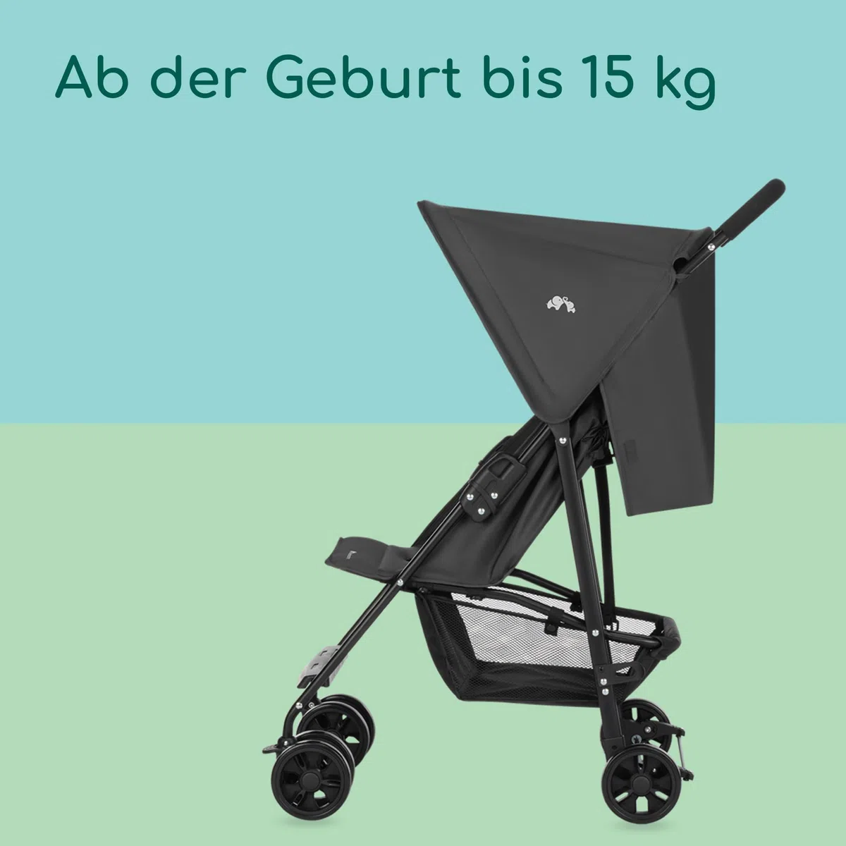 Bebeconfort Snow, Buggy mit Liegefunktion, 0 Monate bis 3,5 Jahre, 0 bis 15 kg, Buggy Kinderwagen, Leicht und klappbar, Mineral Graphite
