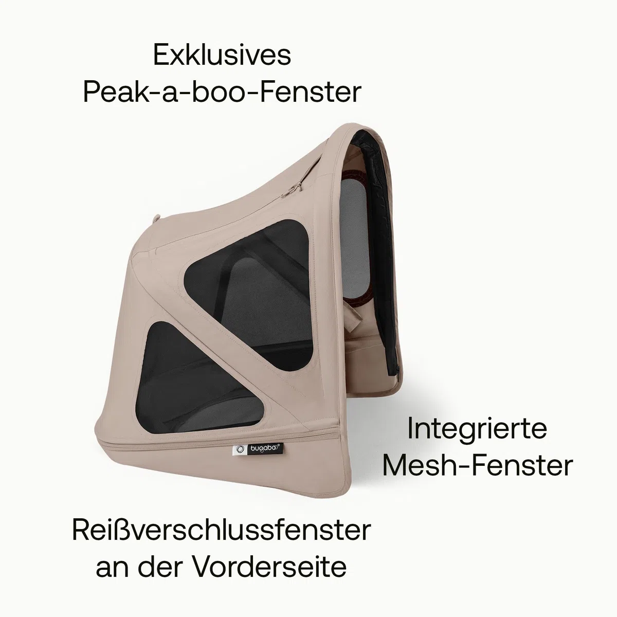 Bugaboo Donkey 6 Sonnendach ausziehbar wasserabweisend kompatibel Desert Taupe