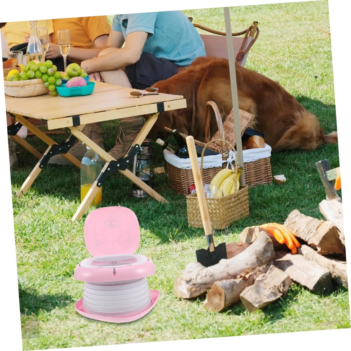 Toddmomy Klappbares Töpfchen für Junge Mädchen Tragbare Campingtoilette Faltbares Reise-wc Kindertoilettensitz für Outdoor Kompakte Autotoilette