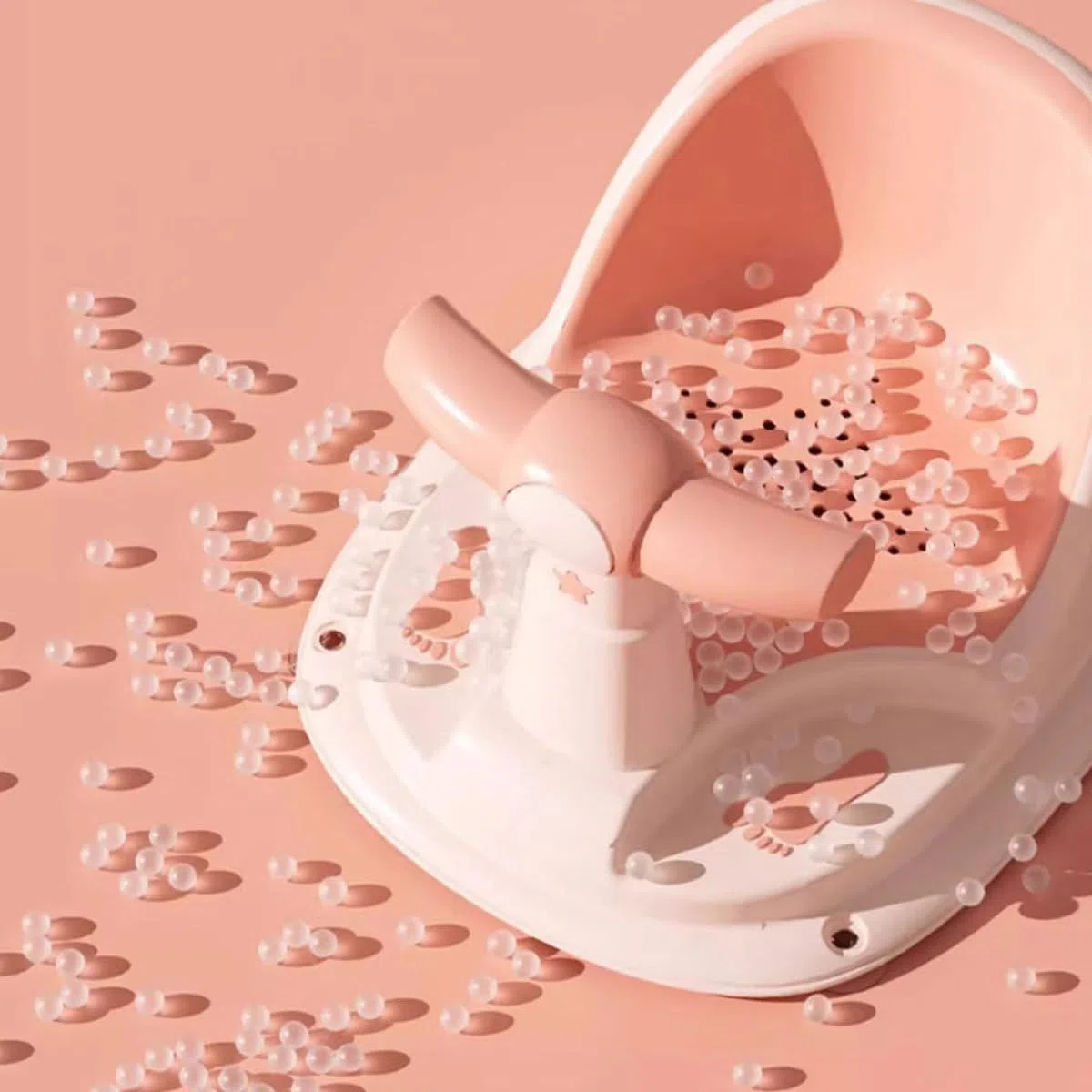 YARNOW Babybadewannensitz und Praktischem Stauraum aus Pp und Tpe mit Rutschfestem Design Ergonomischer für Neugeborene und Kleinkinder im Haushalt