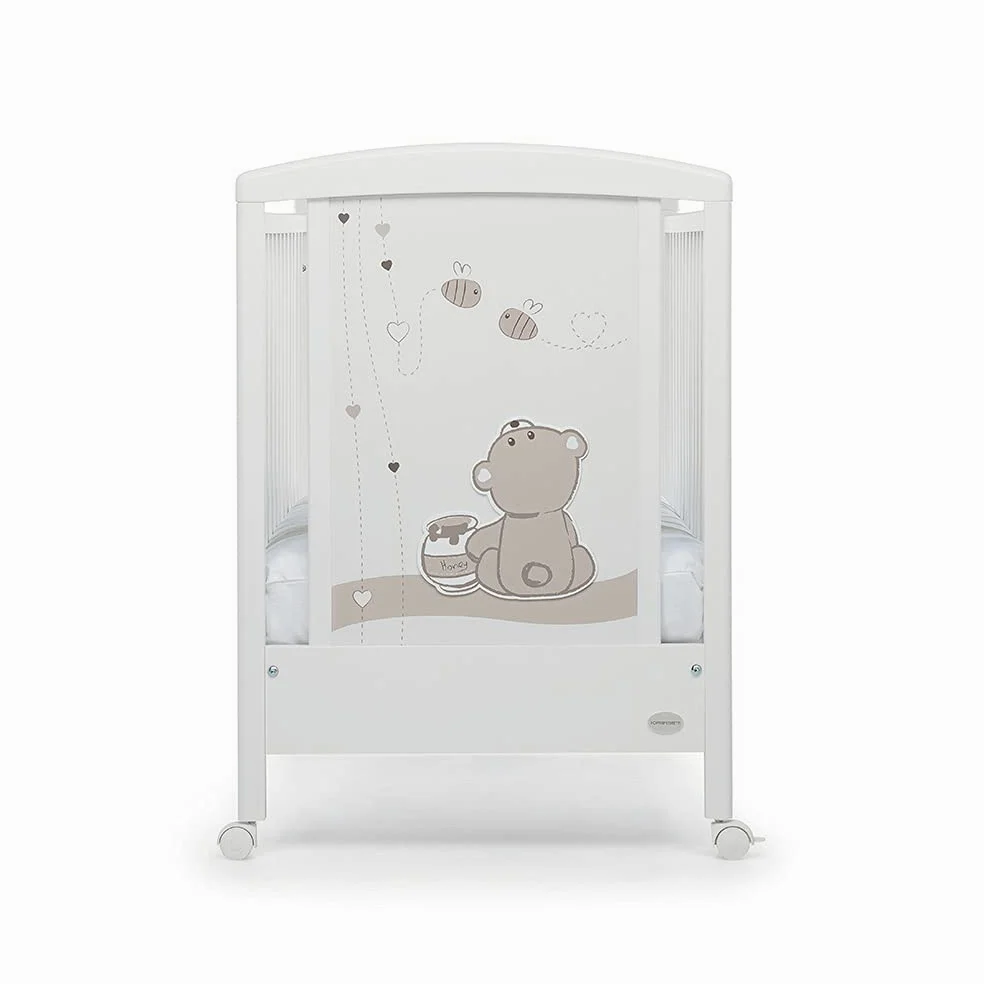 Foppapedretti Felicity, Kinderbett mit verstellbarem Seitenteil, 131 x 71 x 103 cm, 24 kg, weiß