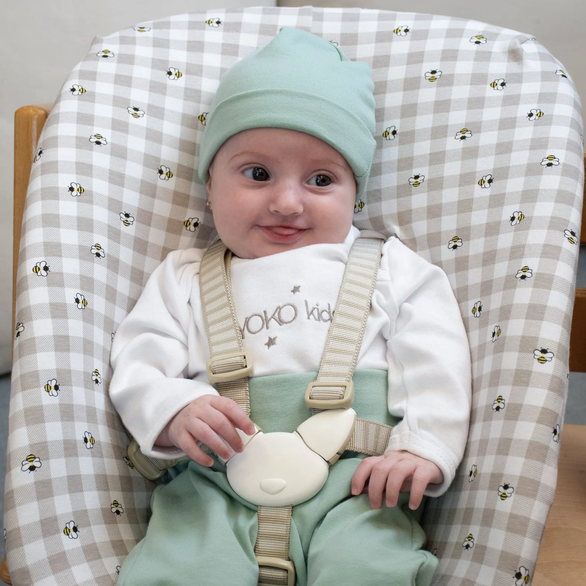 JYOKO KIDS Bezug kompatibel mit Stokke Newborn (Picnic Vichy)