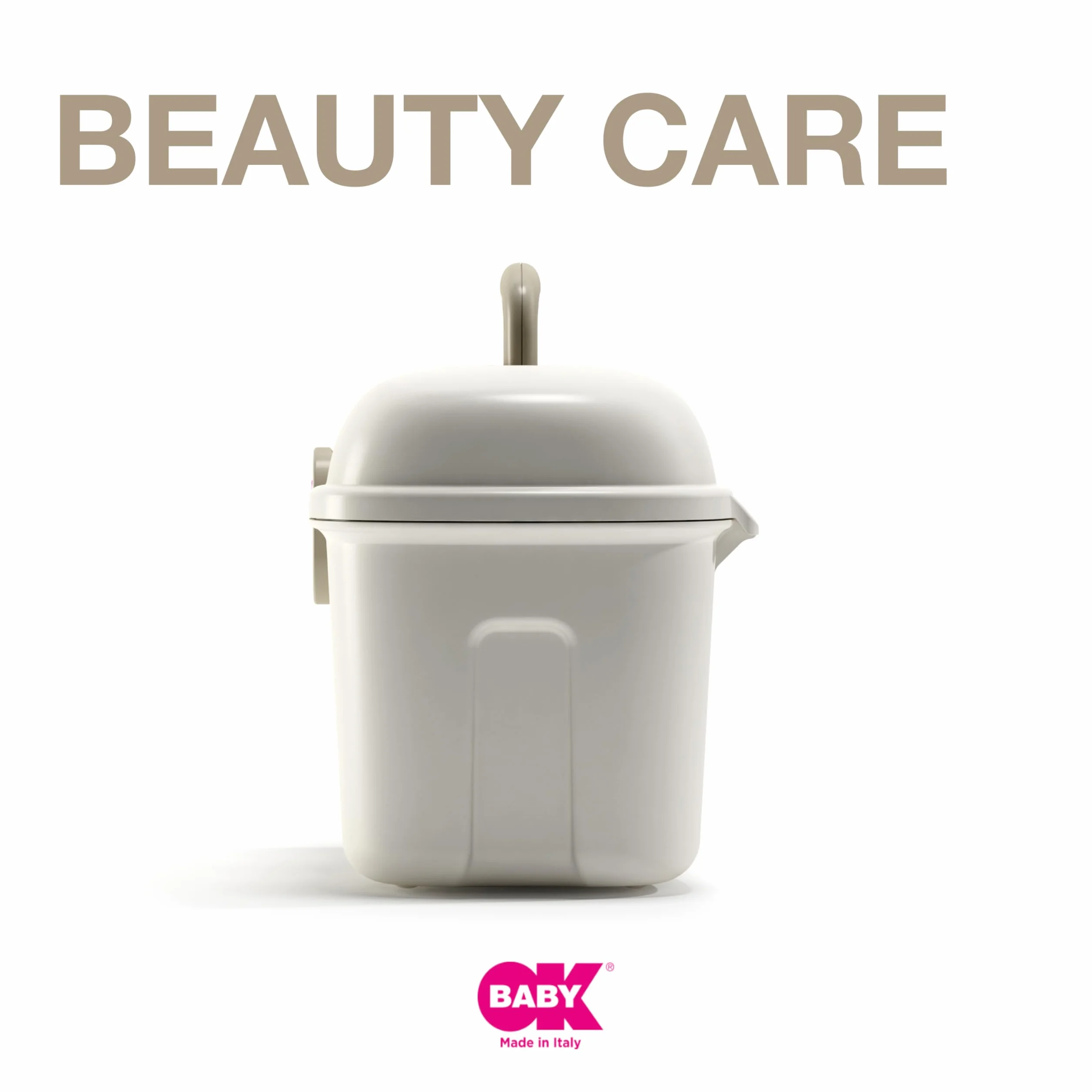 OKBABY Beauty Care - Kosmetikkoffer zur Aufbewahrung von Badeutensilien für Babys - Weiss