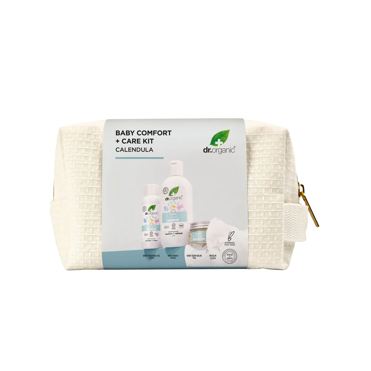 Dr Organic - Calendula Baby Comfort & Care Kit - Women's & Men's Skincare - Baby Essentials - Vegan, Cruelty, Paraben & SLS Free - 150ml, 250ml, 35g - Bundle