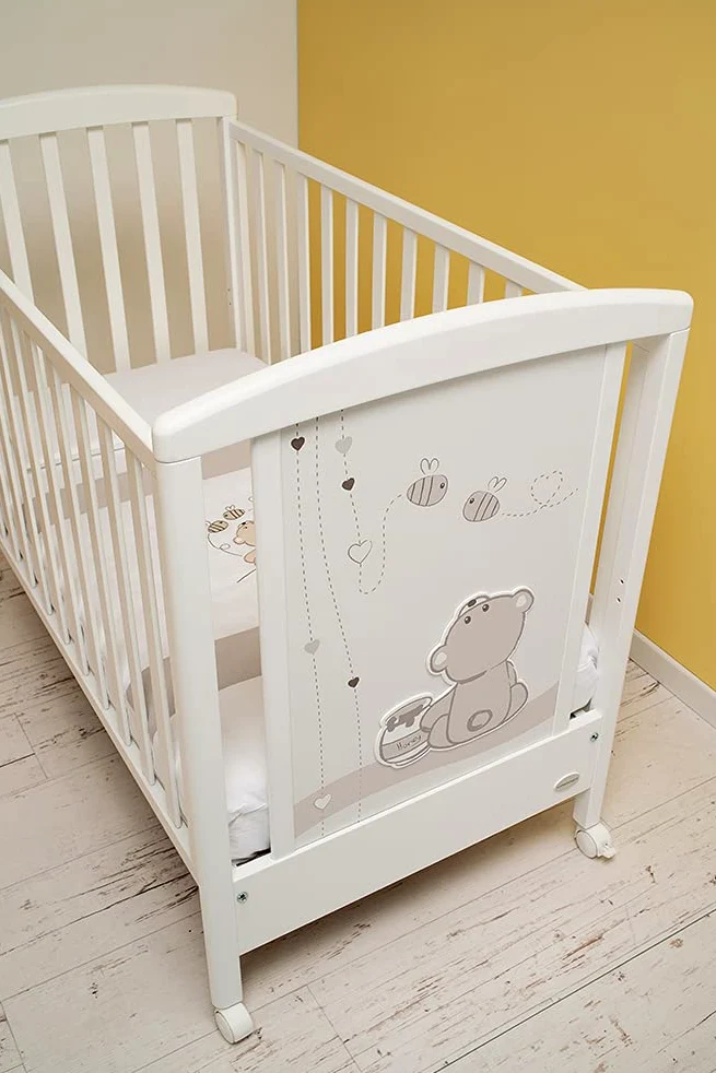Foppapedretti Felicity, Kinderbett mit verstellbarem Seitenteil, 131 x 71 x 103 cm, 24 kg, weiß