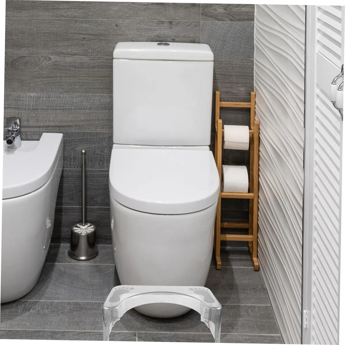 ERINGOGO Kinder Toilettenhocker Badezimmer Fußhocker aus Kunststoff rutschfest und Kippsicher für Zuhause und Bad als Toilettensitze für Kinder