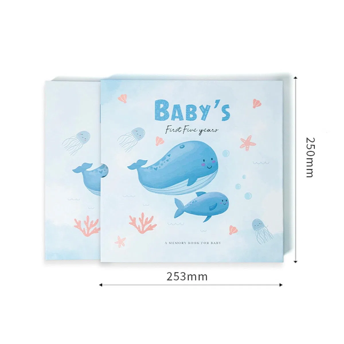 harayaa -Erinnerungsbuch/Tagebuch für Neugeborene – für frischgebackene Eltern – – Geschenk zur Babyparty – Wachstumstagebuch/Fotoalbum, Wal