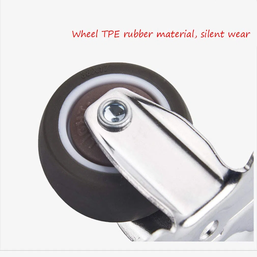 Drehbare Rollen, Rolle, Gummi-Möbelrollen aus Metall, for Kinderwagen/Blumenständerrad(1.5inch)