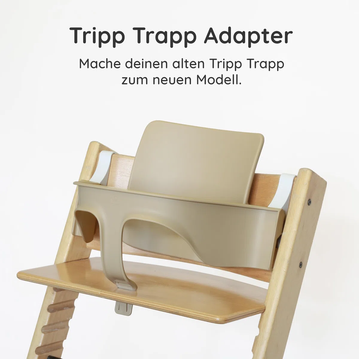 Adapter für ältere Tripp Trapp Modelle, Baby-Set Verbindung, vor 2003, Weiß | Einfache Klemmbefestigung ohne Werkzeug