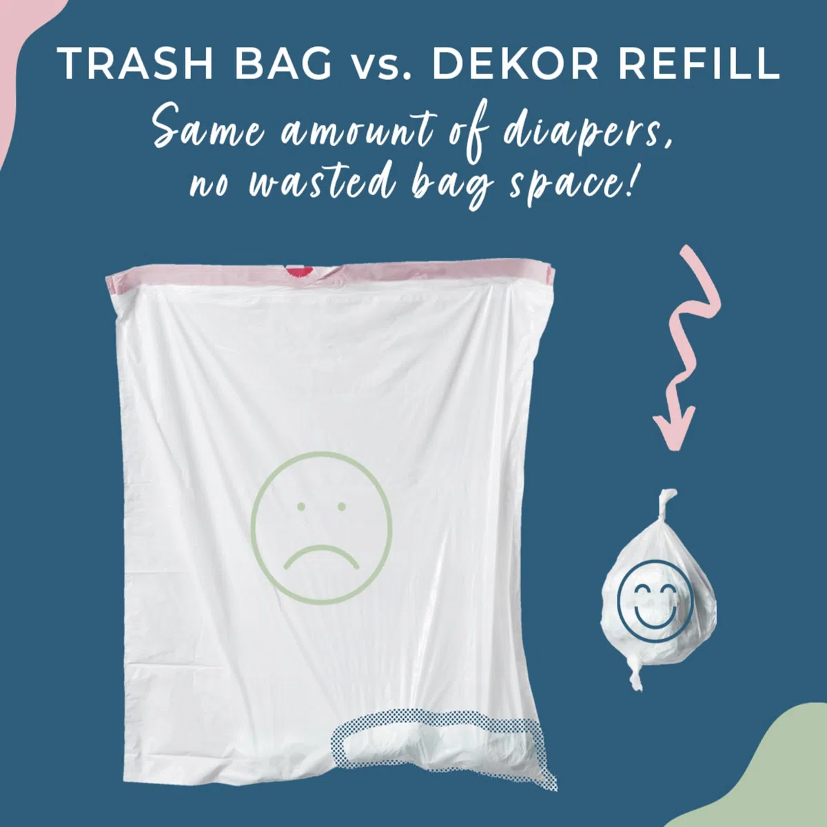 Diaper Dekor Classic Windeleimer Nachfüllpackungen, biologisch abbaubar, 4 Stück