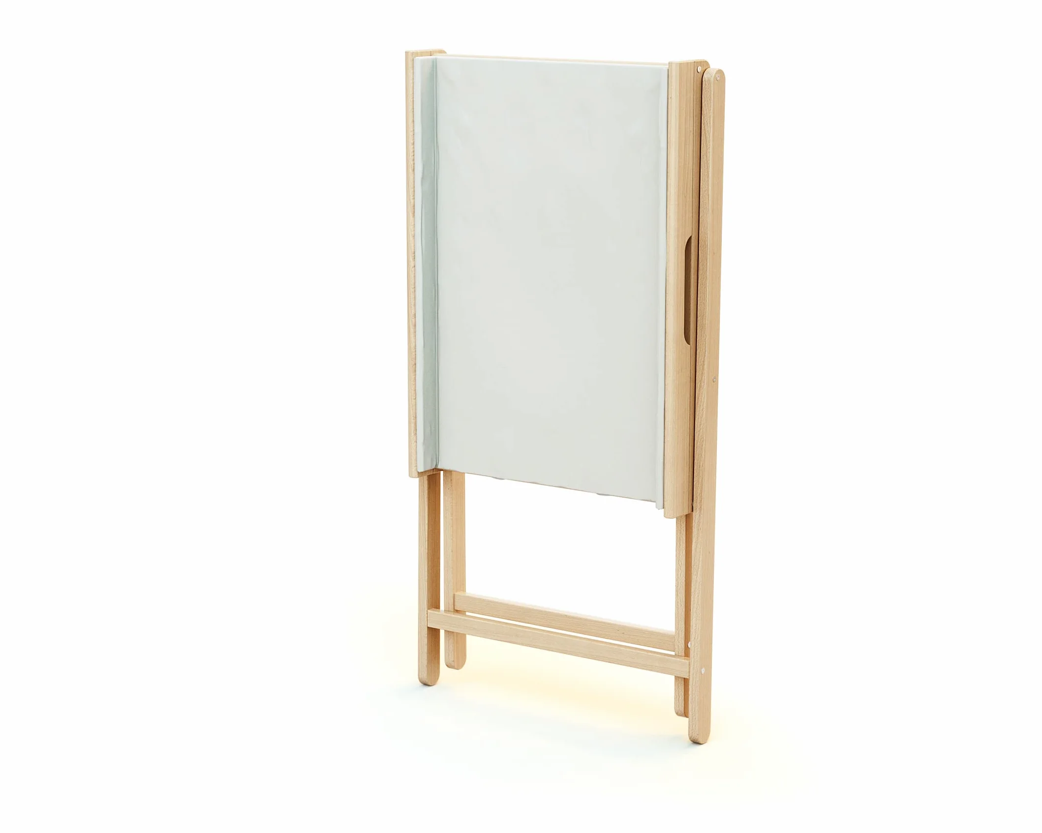 WEBABY - PALA Wickeltisch Lackierte Buche, Offene Maße (L x B x H): 78 x 58 x 90,5 cm, Maße zusammengeklappt (L x B x H): 58 x 11,5 x 111,5 cm, PVC-Matratze im Lieferumfang enthalten