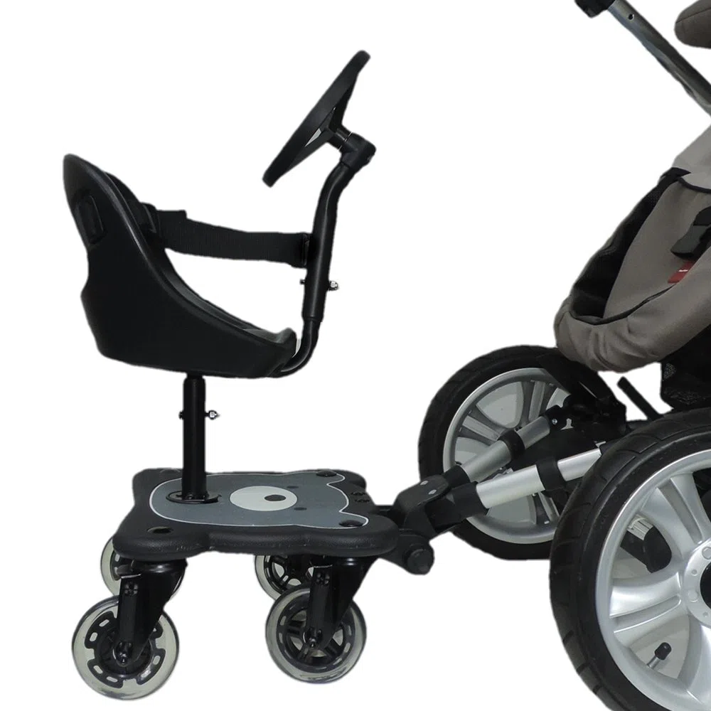 Eichhorn Kinderwagen Cozy B Rider + Sitz mit Lenkrad, schwarz