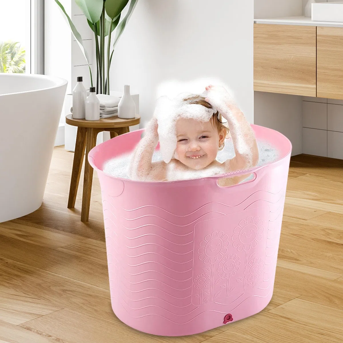 Babybadewanne für die Dusche, Duschbadewanne für Babys, Badewanne zum | Sitzgelegenheit Badewannen-Zubehör Für Kaltwasser-Erholung, Eisbaden, Trag