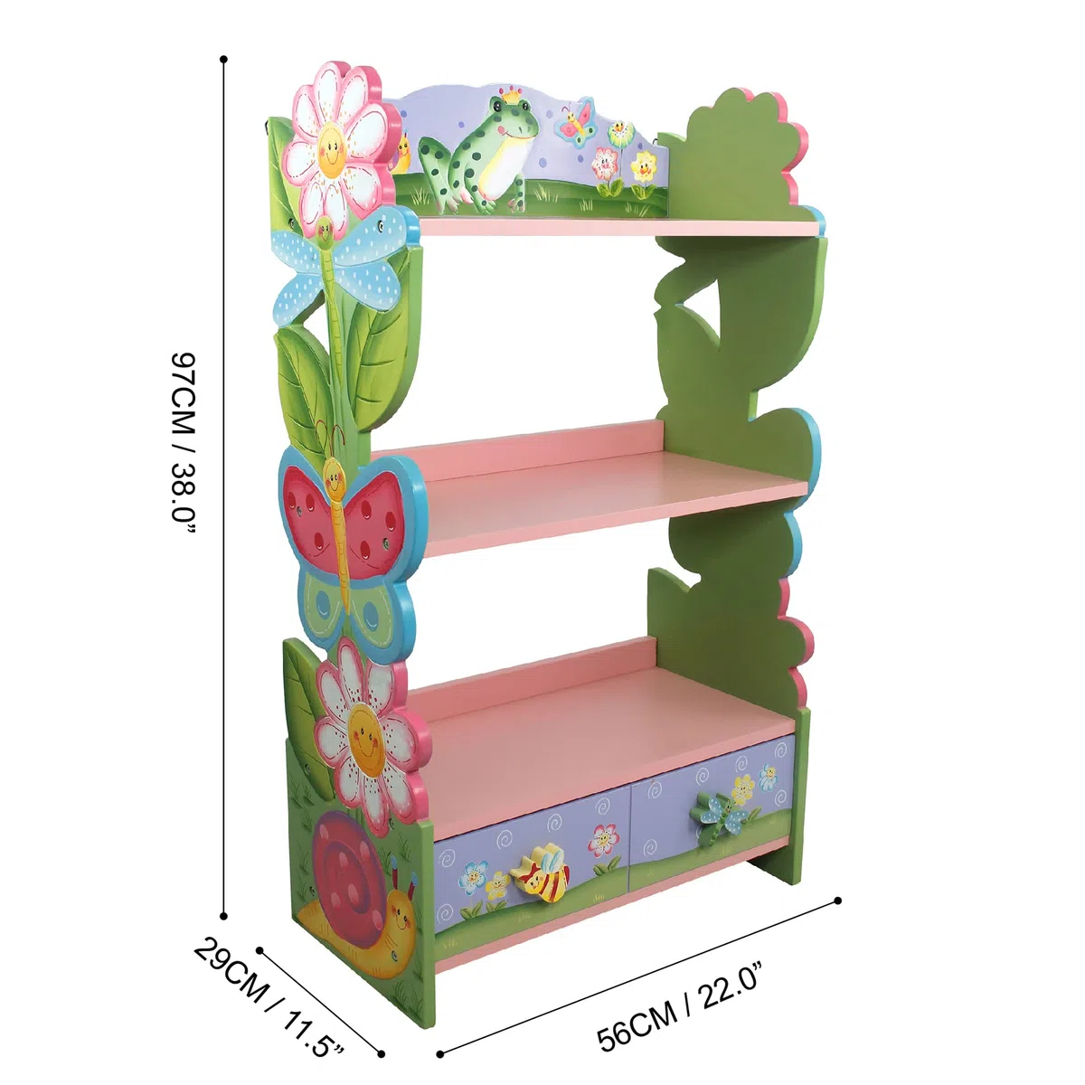 Kinderbücherregal Kinderregal Schlafzimmer Magic Garden Fantasy Fields W-7500A