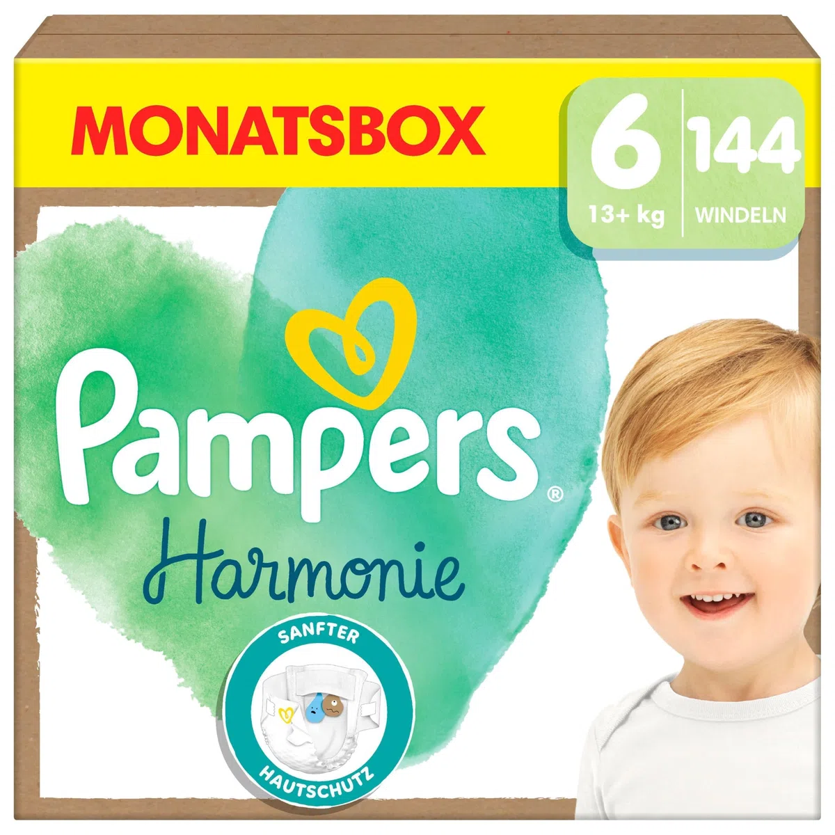 Pampers Harmonie Windeln Größe 6 144 Stück 13kg+ Hautschutz