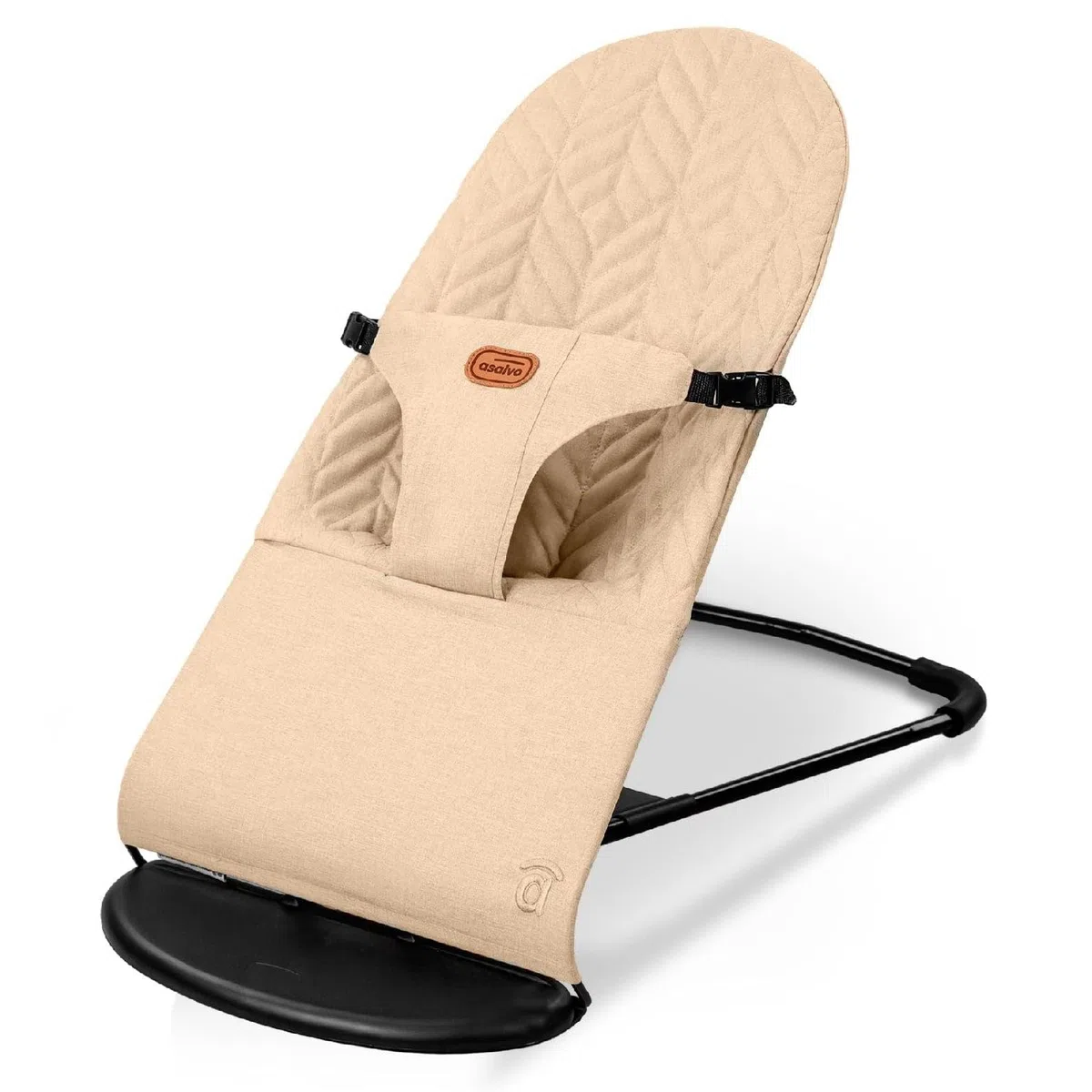 Asalvo PARADISE Babyhängematte 2-in-1 mit Schaukel- und Schaukelfunktion, 0-1 Jahre, max. 13 kg, leicht und kompakt, natürliches Schaukeln, 3-Punkt-Gurt, neigbar und faltbar, Beige
