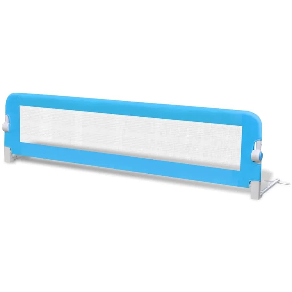 Kleinkind Bettschutzgitter 2 Stück Blau 150 x 42 cm klappbar mit atmungsaktivem Schutzgitter und Absturzsicherung für Kinderbett, Elternbett, Reisebett, Boxspringbett