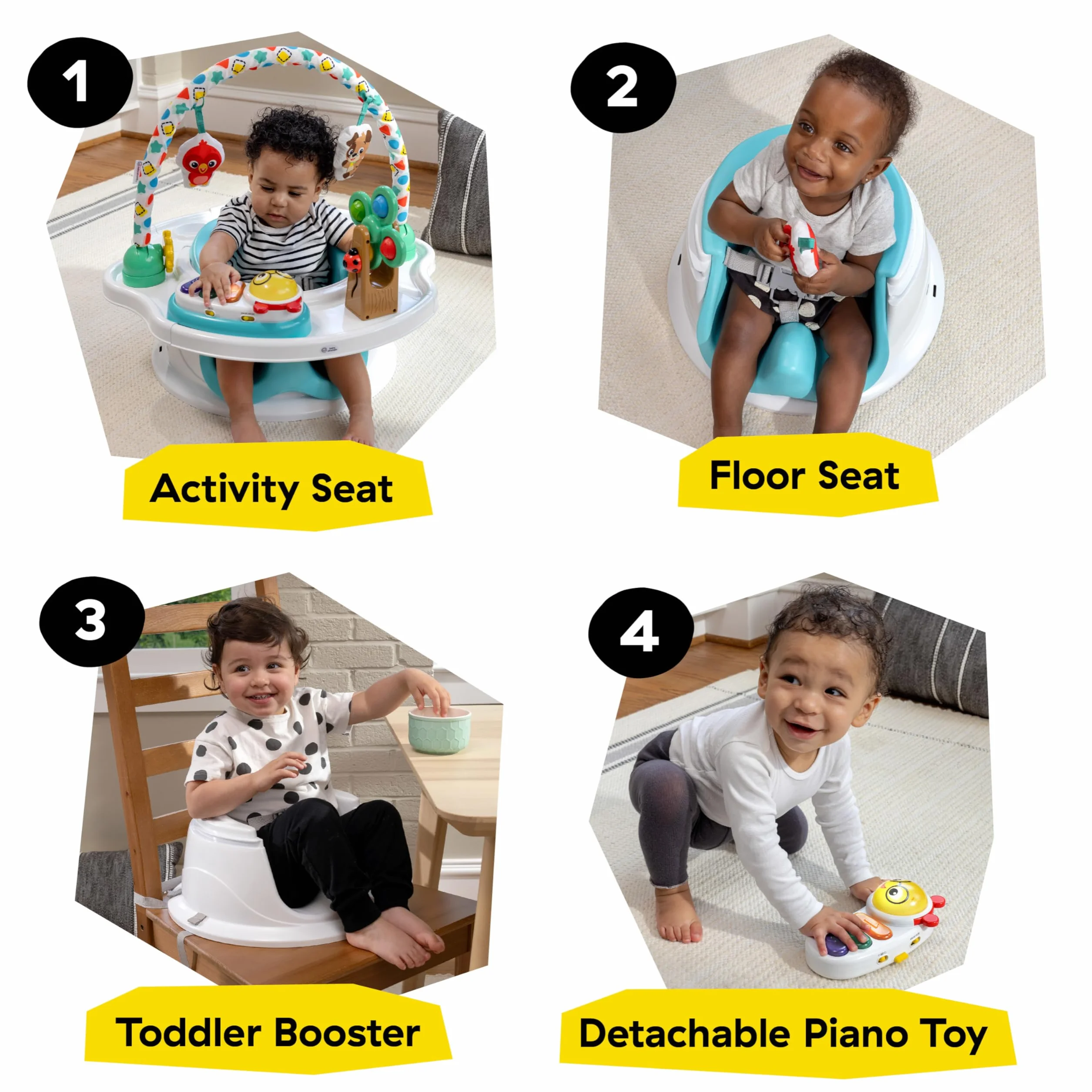 Baby Einstein SuperSeat Touch of Tunes 3-in-1 Aktivitätssitz, mit Musik und Lichtern, ab einem Alter von 6 Monaten