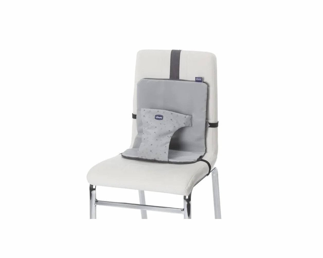 Chicco Wrappy Sitz, Tragbarer Stuhlsitz, Kinderstuhlverkleinerer, Aus Wasserdichtem Stoff, Leicht Und Kompakt, Mit Aufbewahrungstasche, 6 Monate+, Grau