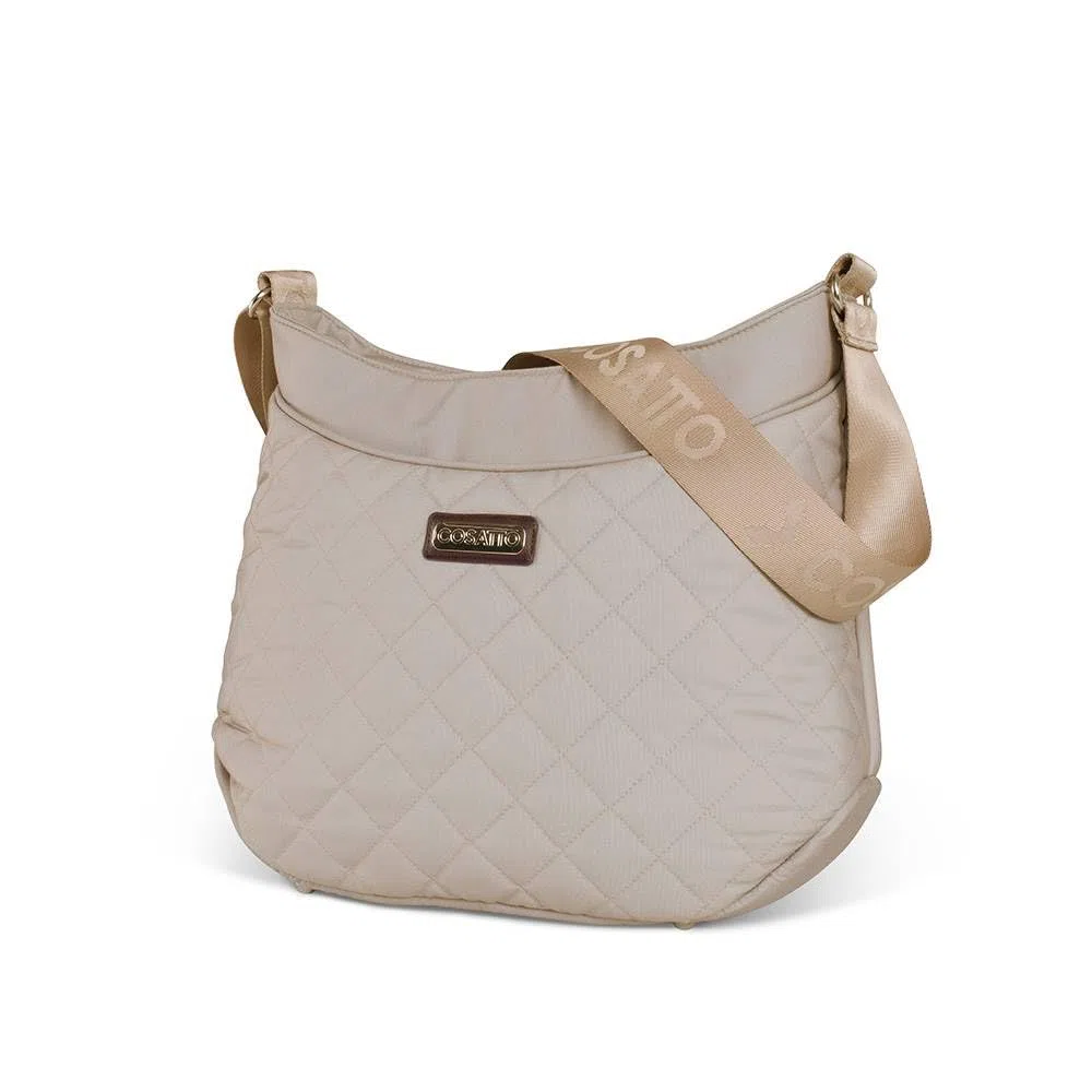 Cosatto Deluxe Baby Wickeltasche – 2 Innentaschen, isolierter Flaschenhalter, abwischbare Wickelunterlage, Schlüsselhalter & verstellbarer Schultergurt (Whisper)