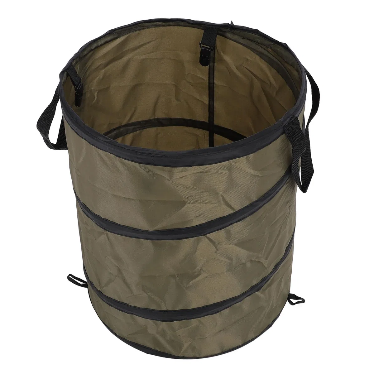 37L Mittelgroße Camping -Mülldose mit Großer Kapazität, Faltbarer Rasenblatt -Müllsack, Tragbarer Picknick -Lagerbehälter Im Freien für Garten, Oxford -Stoff, 37L (Dunkelgrün)