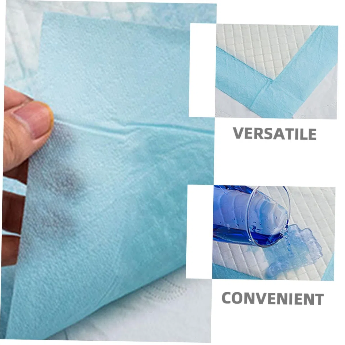 Mikikit 100 Stück Einweg Wickelunterlagen Saugfähig 60x90cm Auslaufsichere Urinunterlagen für Babys Senioren Hautfreundliche Pflegeunterlagen für Reisen und Wickeltisch