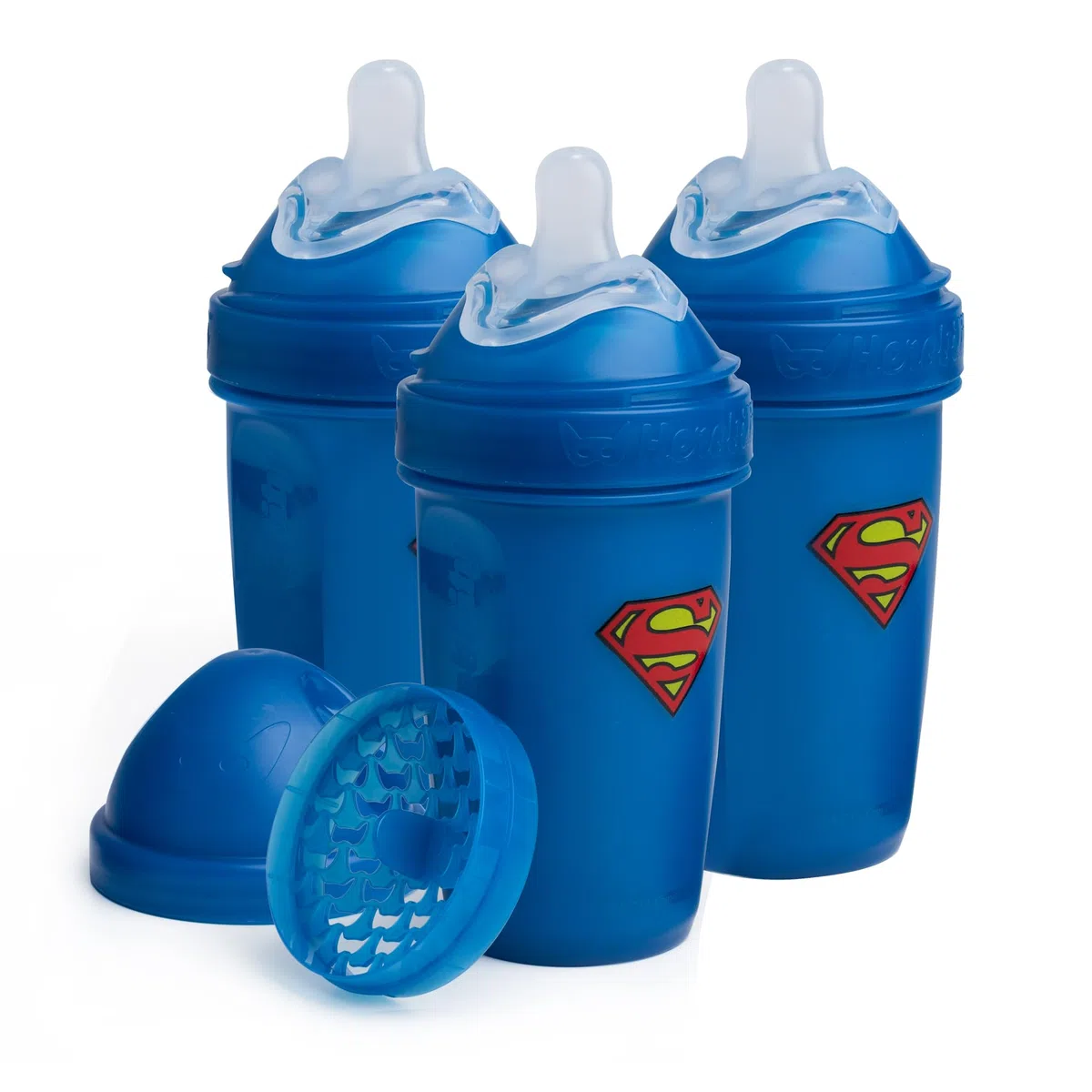 Superman DC Comics - Herobility Double Anti-Colic Baby Bottles – 8.5 fl oz/240ml – 3-pack