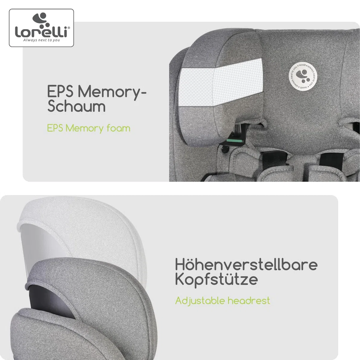 Lorelli Auto Kindersitz Colombo i-Size, mitwachsender Autositz für Kinder von 76-150 cm, Babysitz, Autokindersitz, Einstellbare Kopfstütze, 5-Punkt-Sicherheitsgurt, gelb