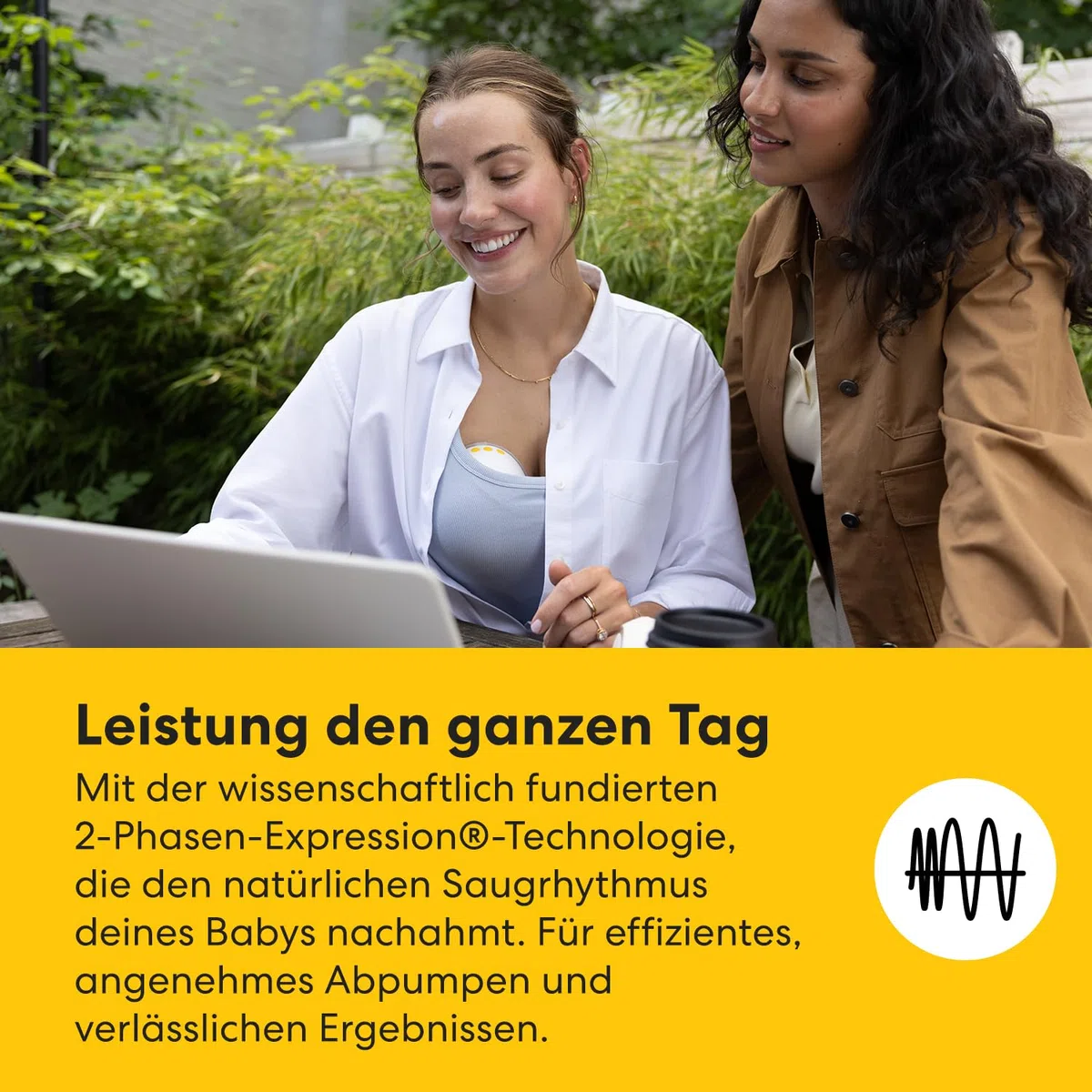 Set Medela Motion InBra tragbare elektrische Milchpumpe + Medela Mama-Baby-Socken, Limitiert, von Schweizer Künstlerin Yael Anders, Teil der Kampagne „With You, Every Step of the Way”