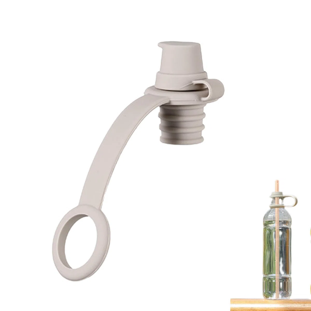 Auslaufsicherer Silikon-Flaschenaufsatz mit Auslauf – 2 Stück Baby-Wasserflaschenverschluss, Silikon-Flaschen-Top-Auslauf-Adapter als Ersatz für Kinder, Silikon-Trinkbecherdeckel