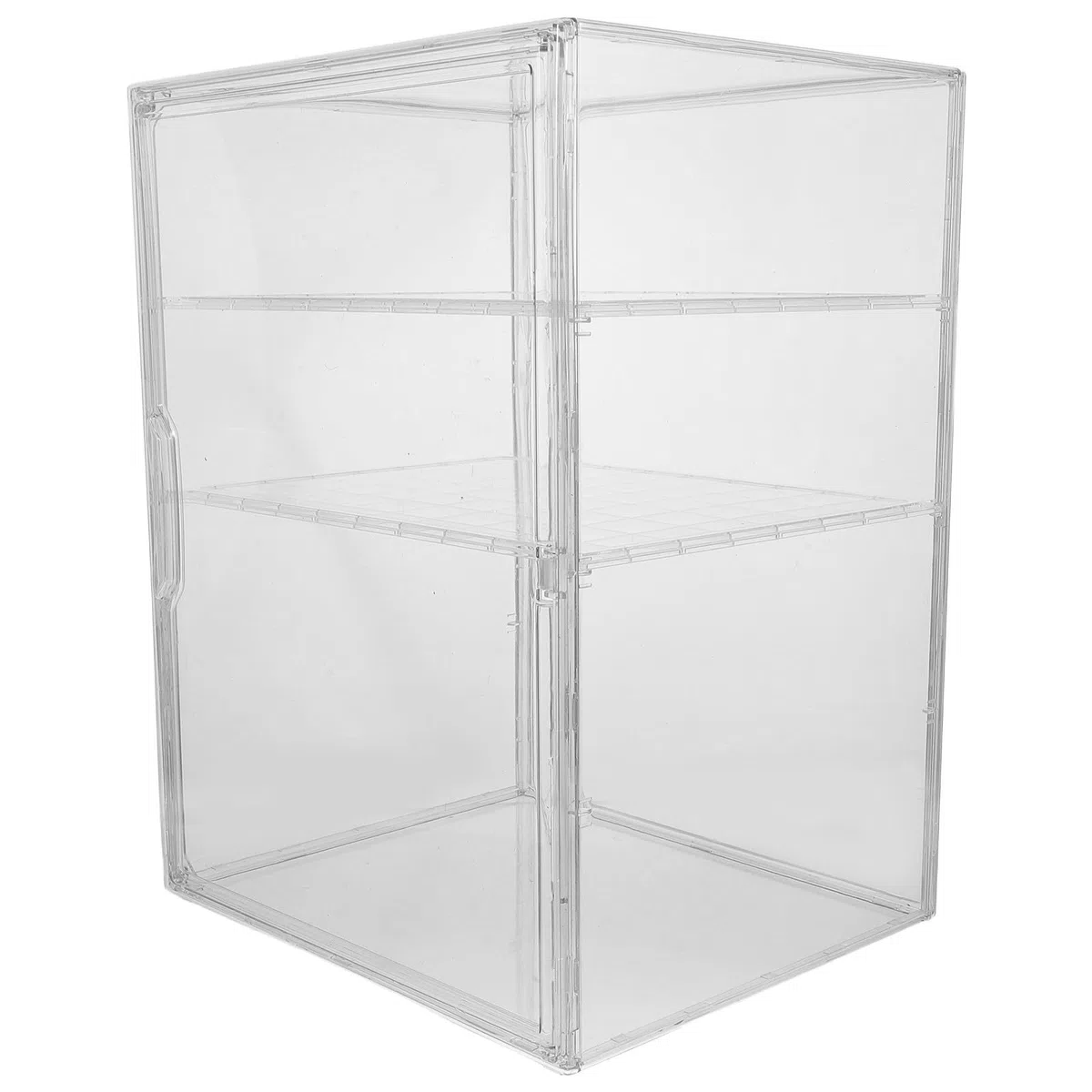 Zerodeko Babyflaschen und Magnetischer Tür Organizer Aufbewahrungsbox aus Acryl mit 3 Ebenen Verstellbaren Trennwänden Platzsparend und Hygienisch für Babyzimmer und Badezimmer