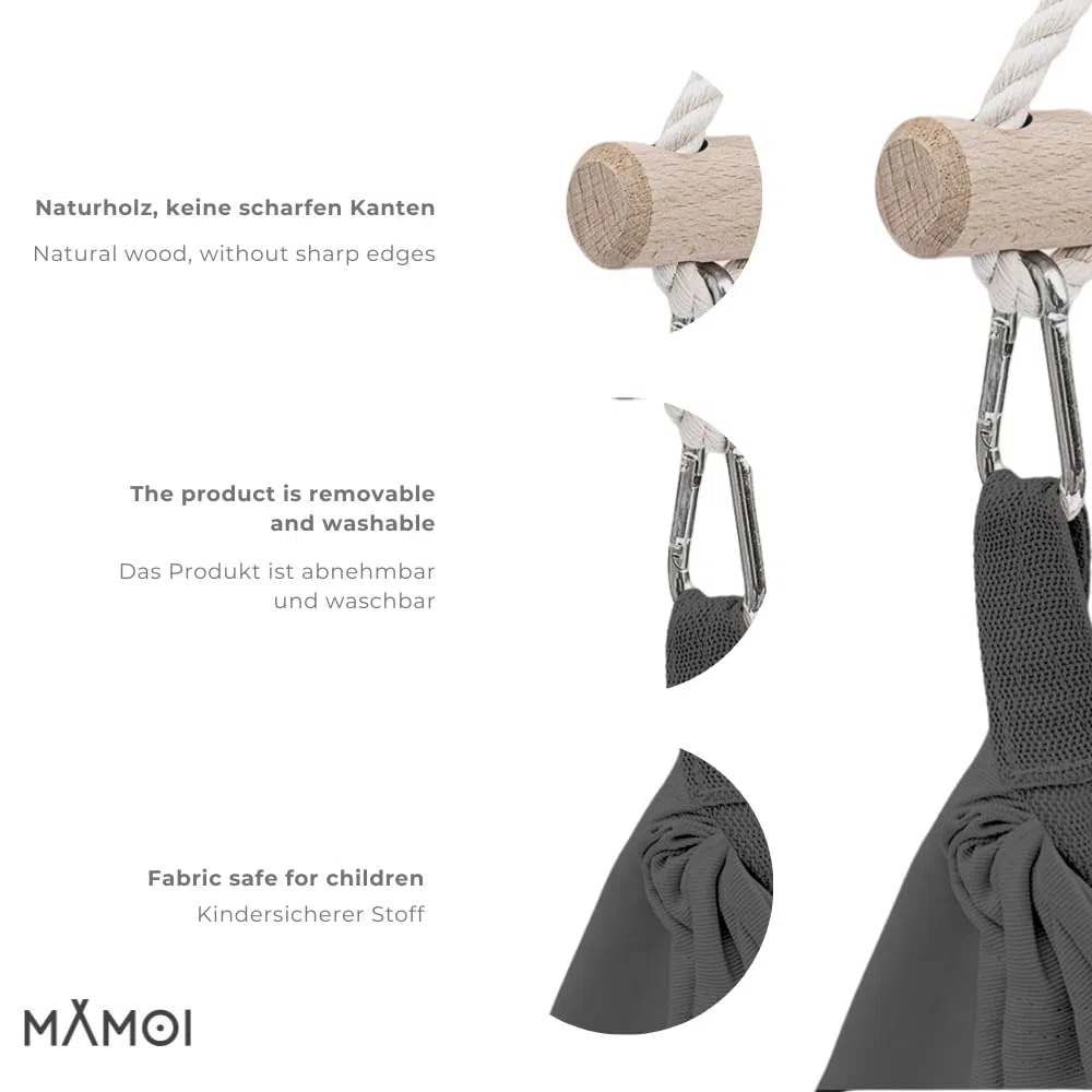 Hängewiege für EIN Baby | Federwiege für EIN Baby | Wiege | Hammock | Federwippe | Baby Federwiege | Hängematte | ECO | Made in EU